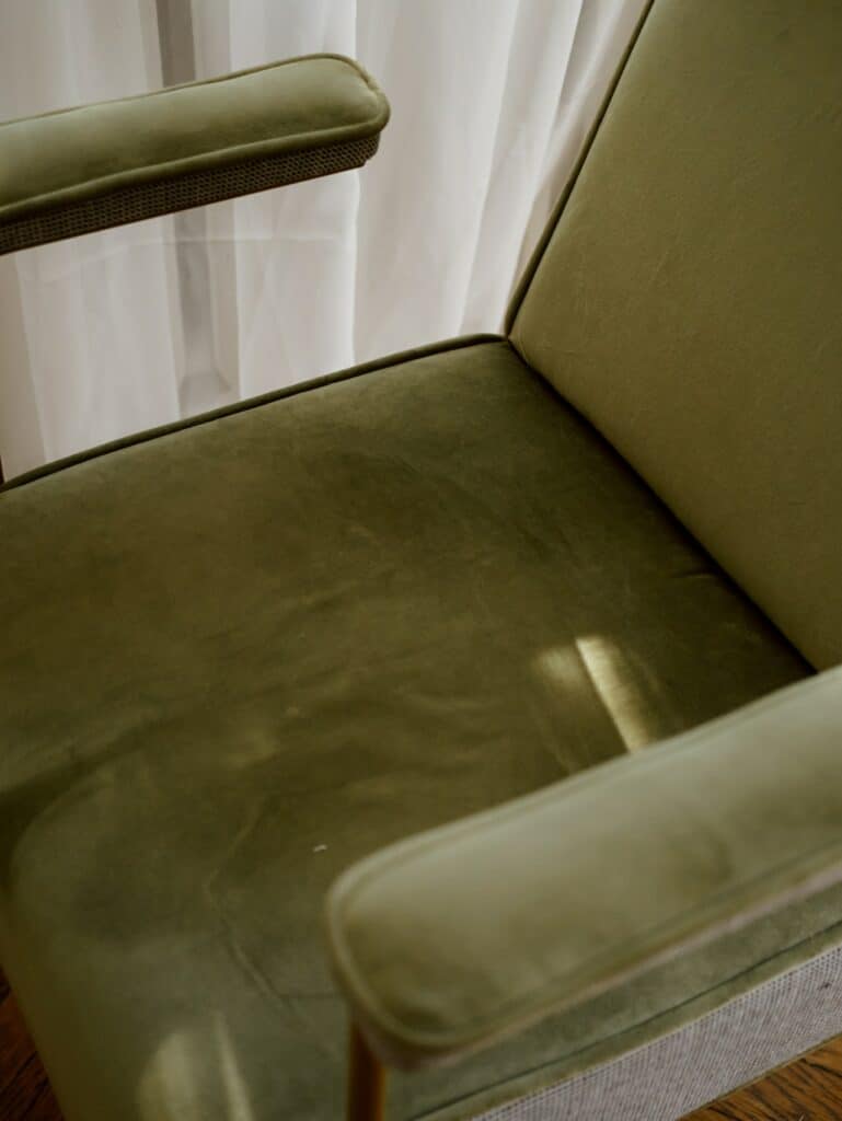 green upholstery furniture