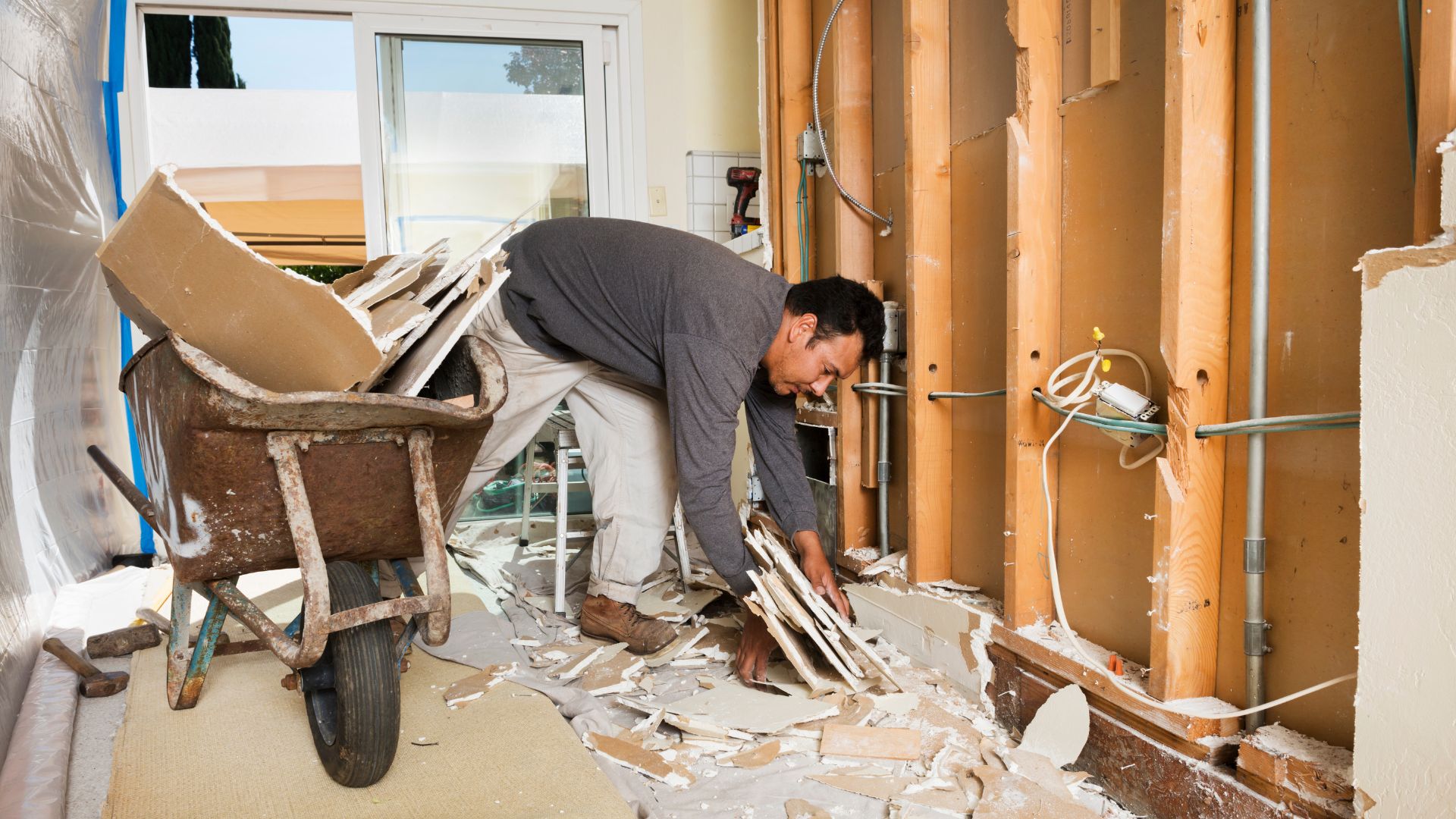 Men doing construction