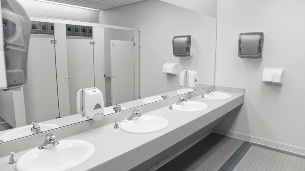 Bathroom vanity area