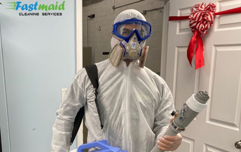 FastMaid Services doing disinfection service
