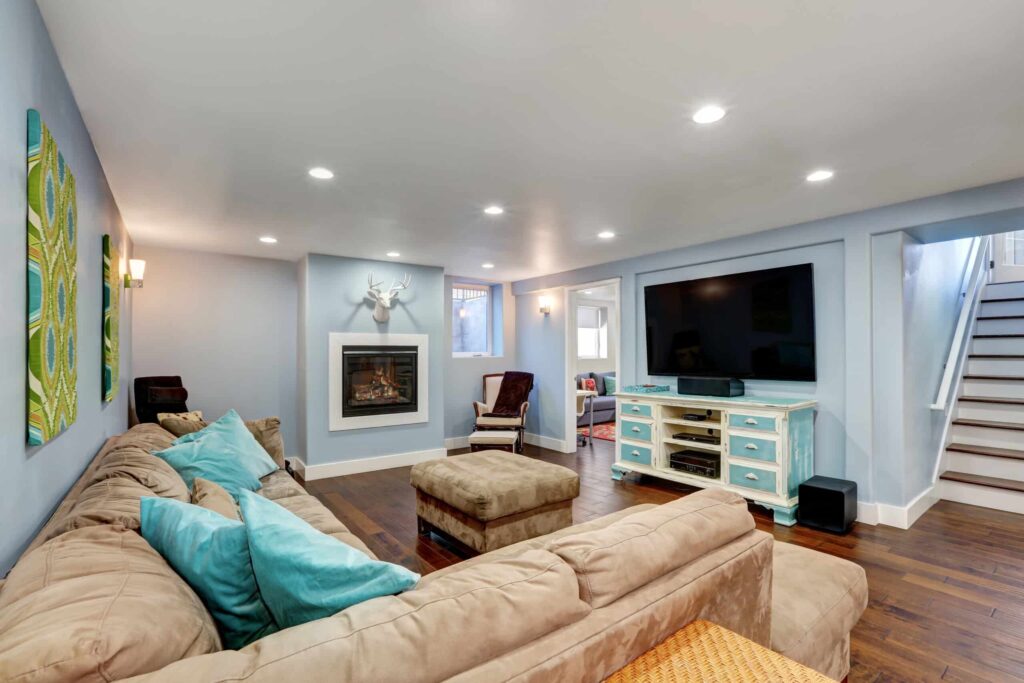 Basement photo cleaned by cleaning service