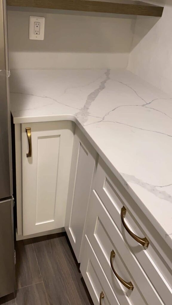 Cleaned kitchen cabinets