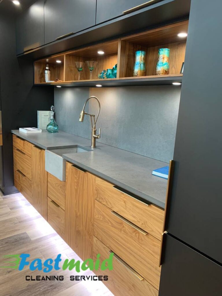Cleaned kitchen area
