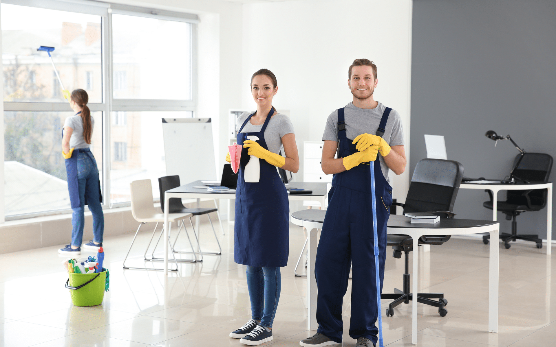 3 Maid office cleaners